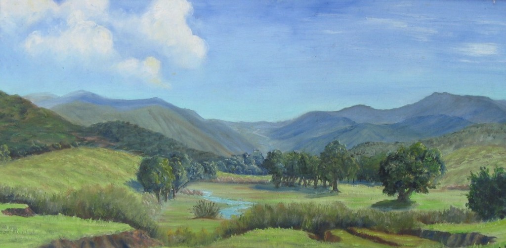 An impressionists view of the Jamacha Valley before residential development.